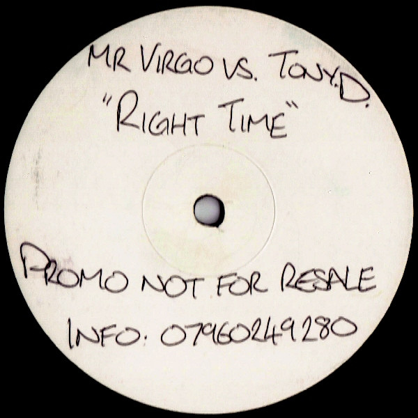 Virgo (8) vs Tony D (7) - Right Time (12", Ltd, Promo, W/Lbl) (Near Mint (NM or M-)) - Image 2