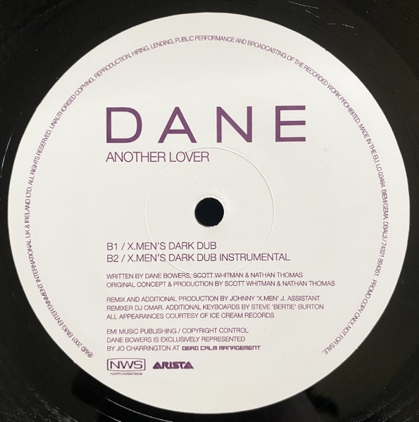 Dane Bowers - Another Lover (X.Men Remixes) (12") (Very Good Plus (VG+)) - Image 2